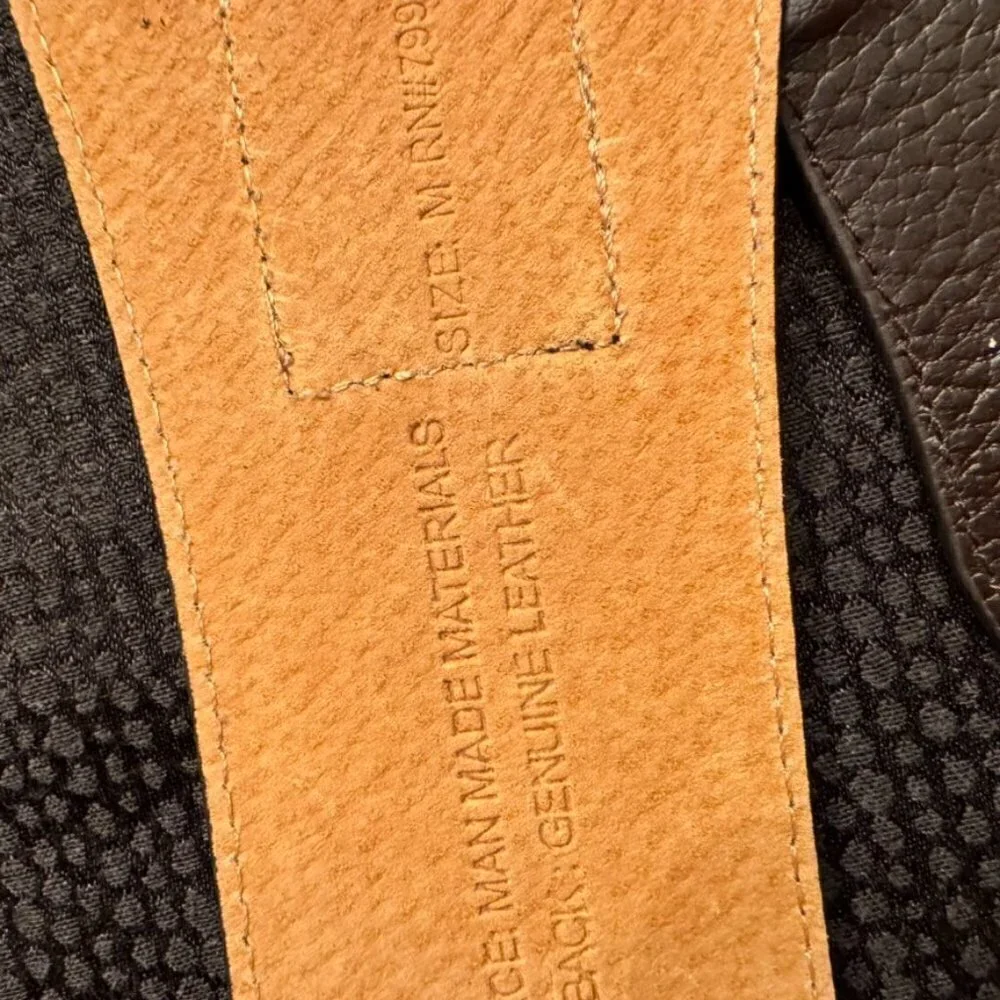 Osprey London Womens Genuine Leather Belt Forest Green Brown EUC Size 30 Small M